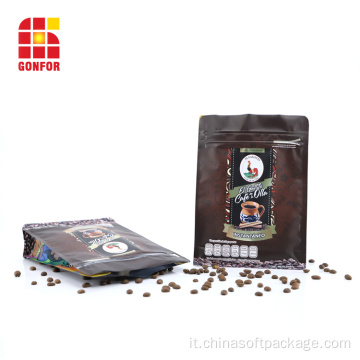 Sacchetto scatola di sacchetti di caffè stampati personalizzati con valvola